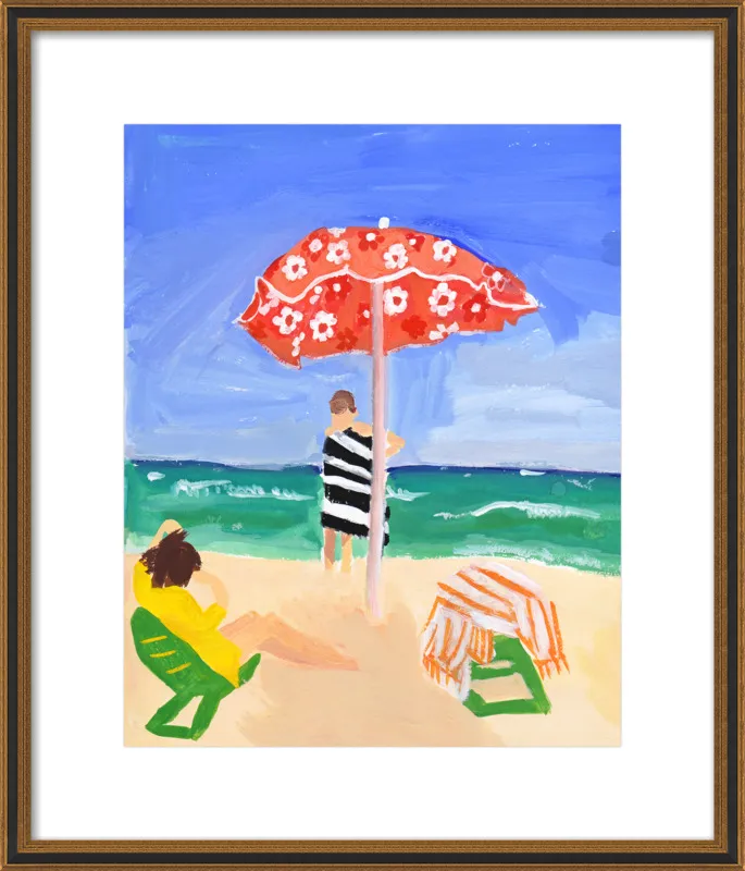 Italian Beach Umbrella by Jackie Mancuso for Artfully Walls
