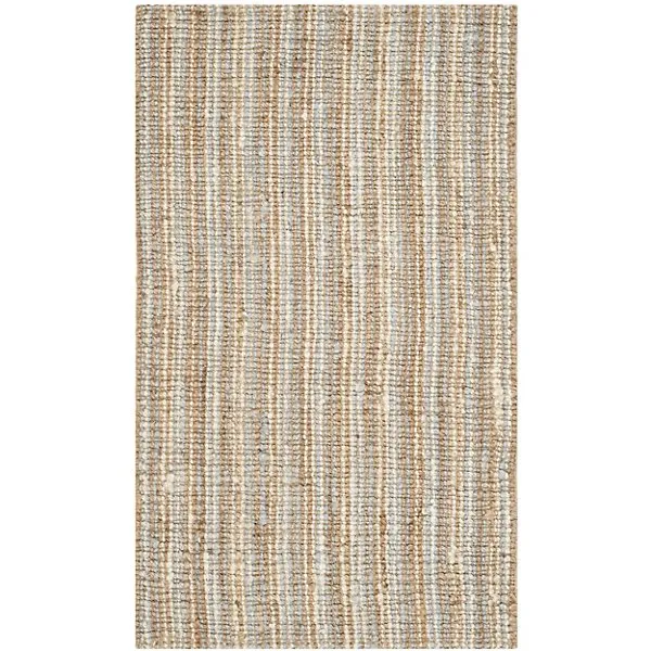 Natural Weave Chunky Stripe Two-Tone Area Rug