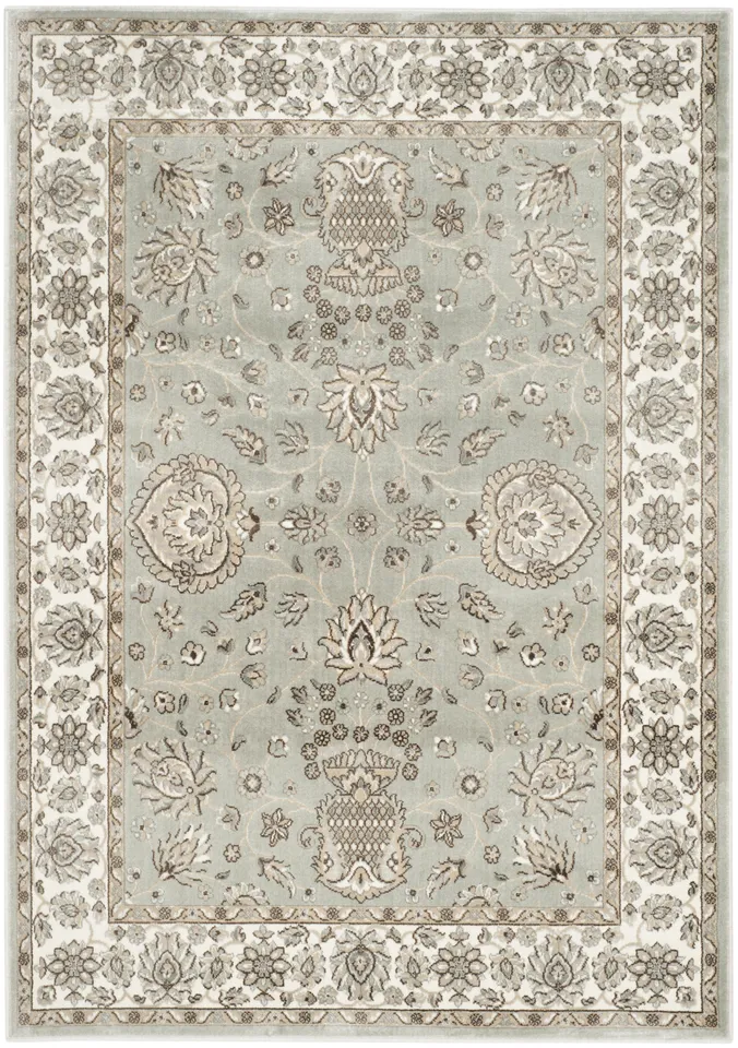 Arlo Home Woven Area Rug, PEG610W, Silver/Ivory,  4' X 5' 3"