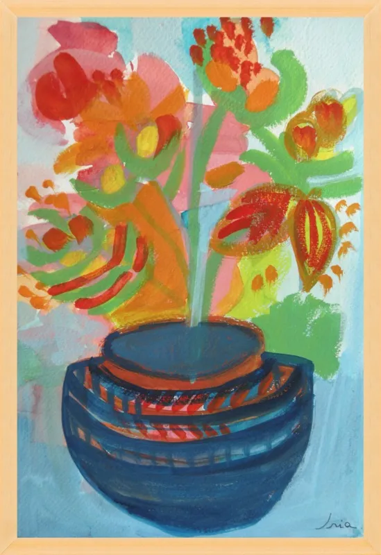 Red Flowers by Iria Fernandez Alvarez for Artfully Walls