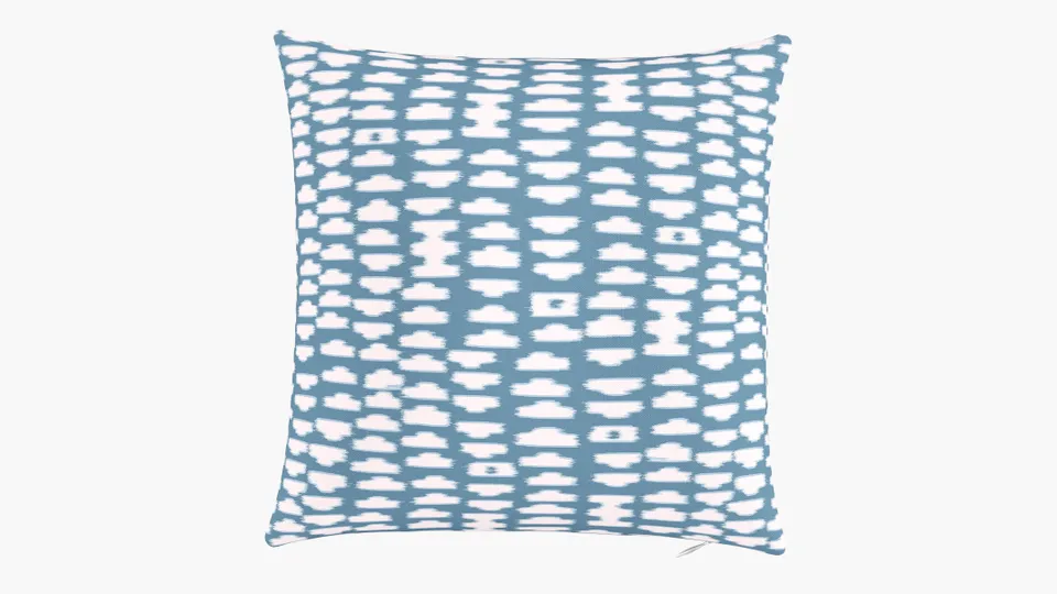 Throw Pillow 16", Dusty Blue Odalisque, 16" x 16"