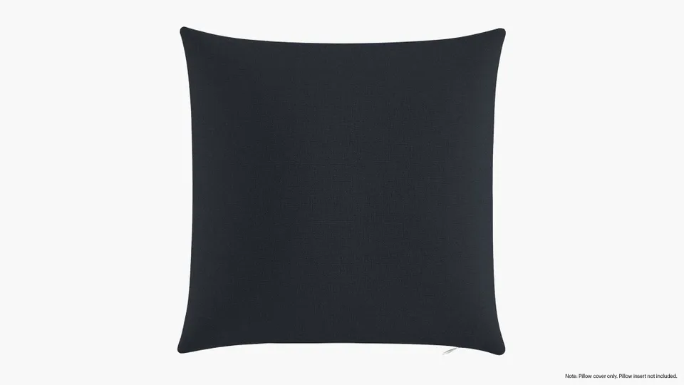 Throw Pillow Cover 20", Navy Everyday Linen, 20" x 20"