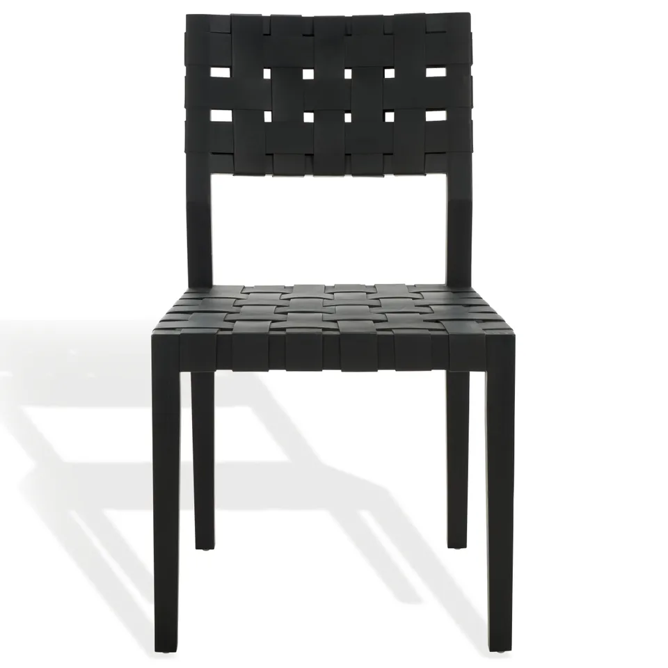 Bette Woven Leather Dn Chair - Black / Black