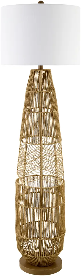 Zuru  Natural 55"H x 20"W x 20"D Accent Floor Lamp