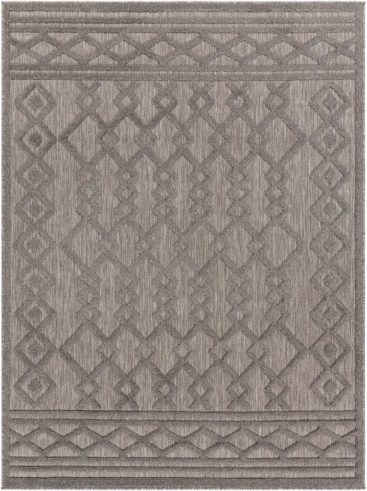 San Diego Brown Outdoor 5'3" x 7' Machine Woven Rug