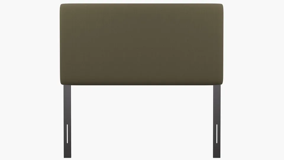 Square Back Headboard, Olive Everyday Linen, Full