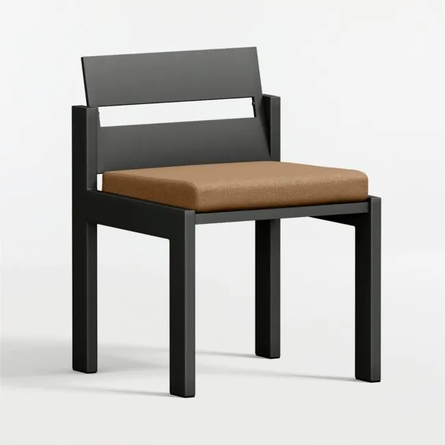 Walker Metal Outdoor Dining Chair with Cast Teak Sunbrella ® Cushions