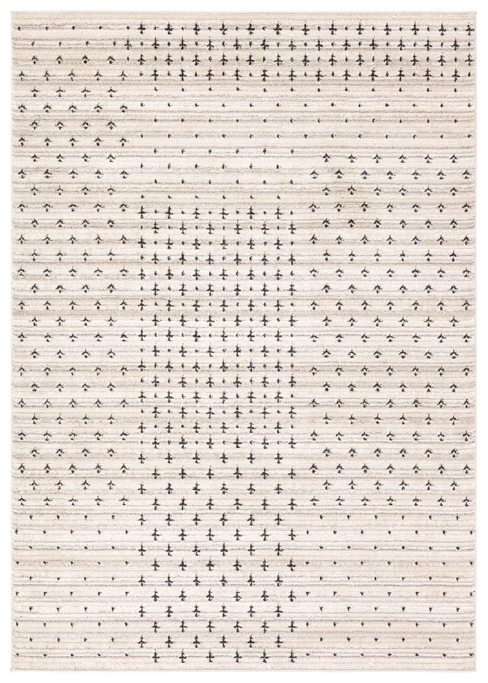 Label J Zahraa EVA06 Tribal Ivory Runner Rug (2'6"x8')