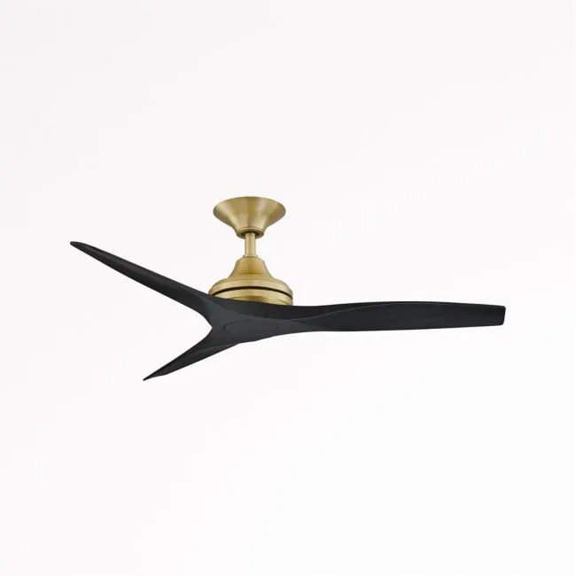 Fanimation Spitfire 48 Brushed Brass/Black Indoor/Outdoor Ceiling Fan