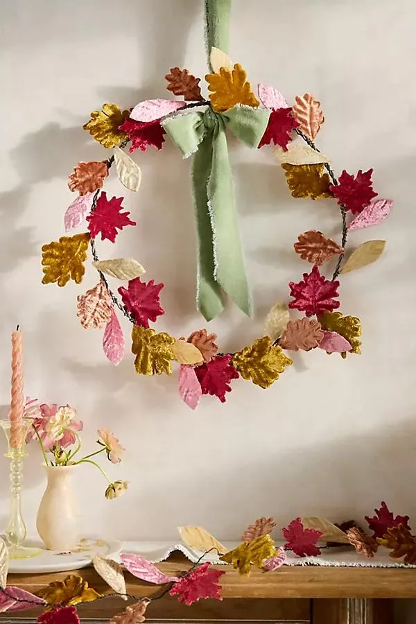 Velvet + Iron Leaves Wreath
