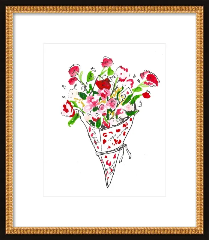 Bodega Flowers in Pink and Red by Larsen McDowell for Artfully Walls