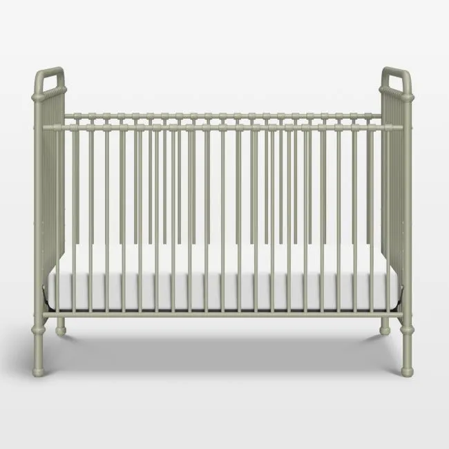 Namesake Abigail Heirloom Sage Iron 3-in-1 Convertible Crib