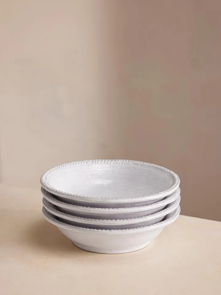 Hillcrest Pasta Bowl, White, Set of Four