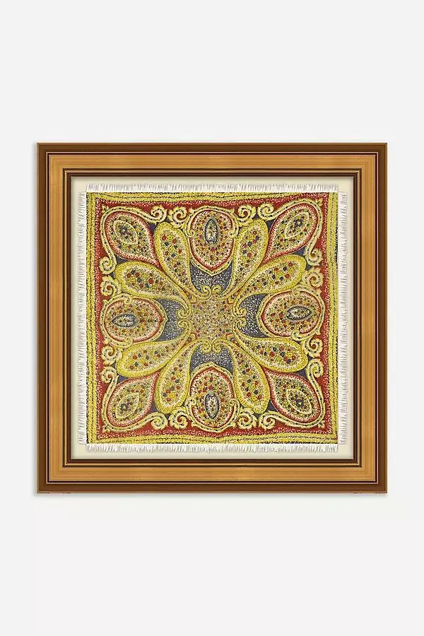 Patterned Scarf Gold Wall Art