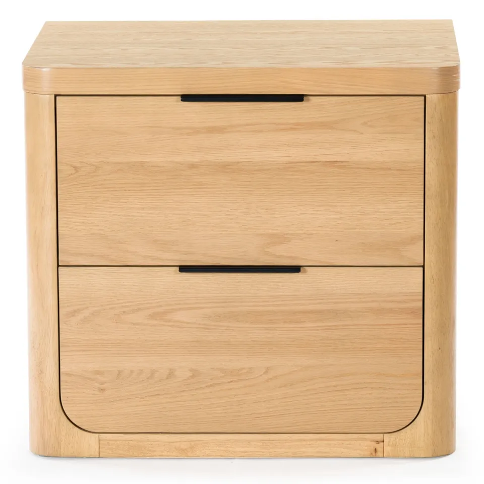 Raylie 2 Drawer Wood Nightstand - Natural
