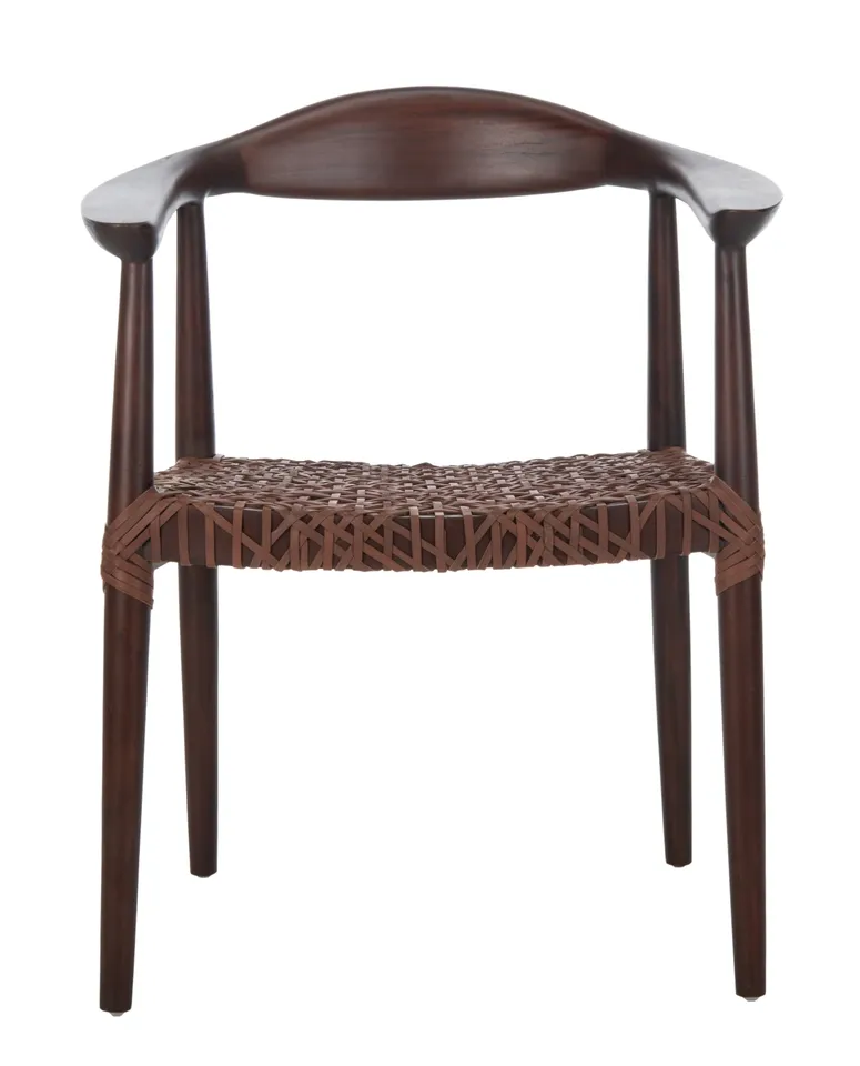 Juneau Accent Chair - Walnut / Brown - Safavieh