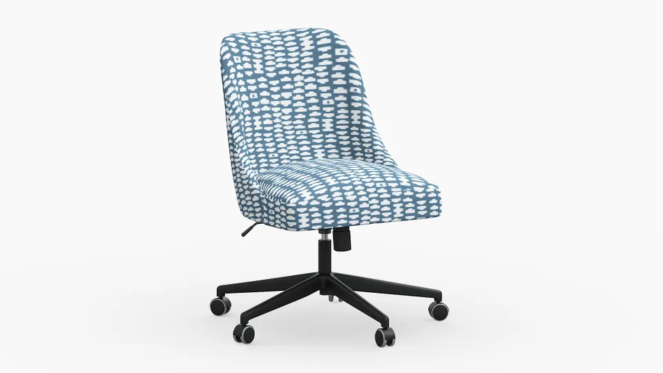 Tailored Task Chair, Dusty Blue Odalisque