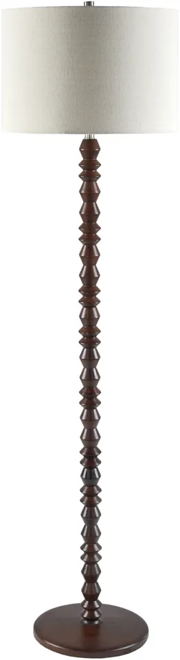 Padauk  Painted 61"H x 16"W x 16"D Accent Floor Lamp