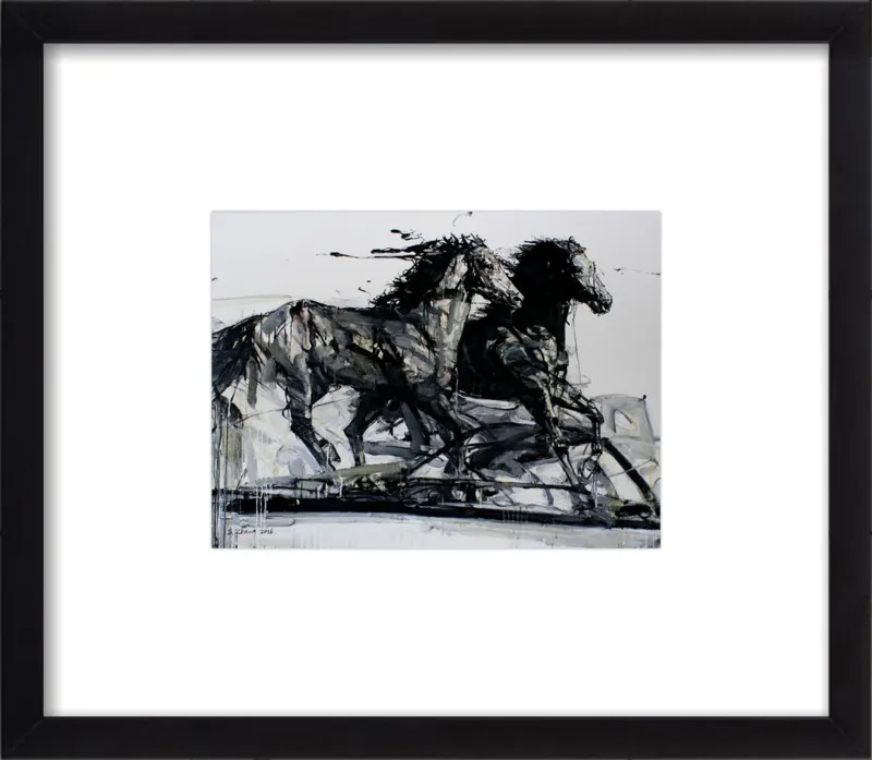 Black Stallions by Shao Y. Zhang for Artfully Walls