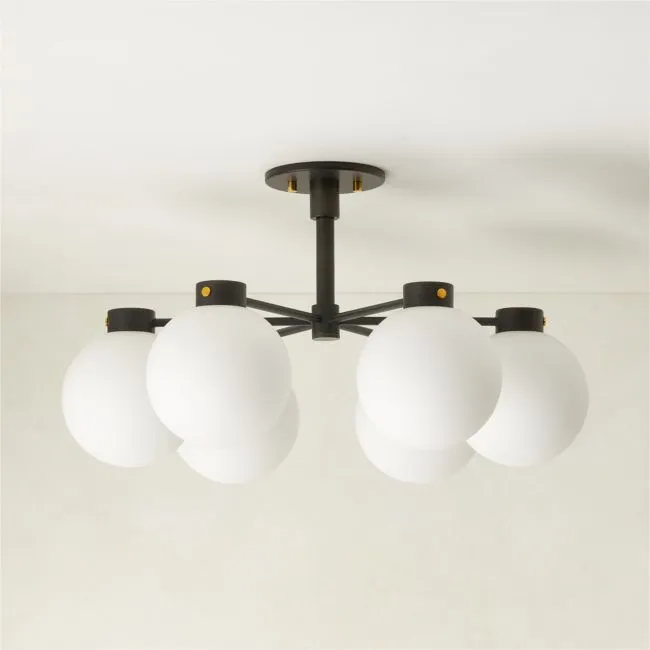 Marra 6-Light Matte Black Flush Mount Light