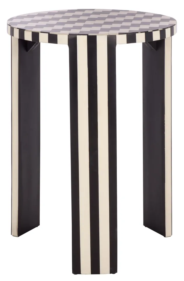Rina Accent Table - Black / White