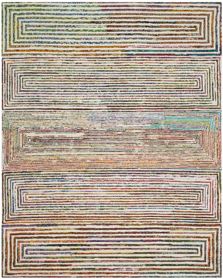 Arlo Home Hand Tufted Area Rug, NAN604A, Ivory,  8' X 10'