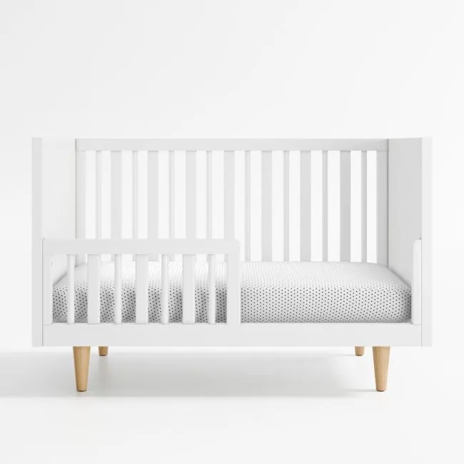 Finn White Wood Toddler Bed Rail