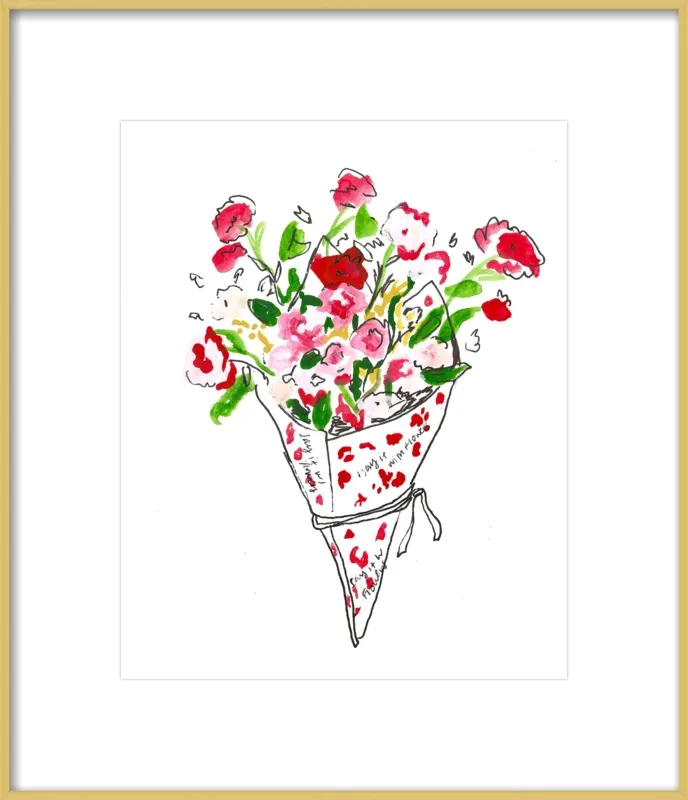 Bodega Flowers in Pink and Red by Larsen McDowell for Artfully Walls