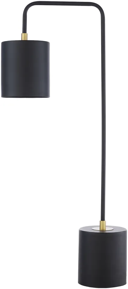 Boomer Black Painted,Plated 25"H x 12"W x 4"D Task Table Lamp