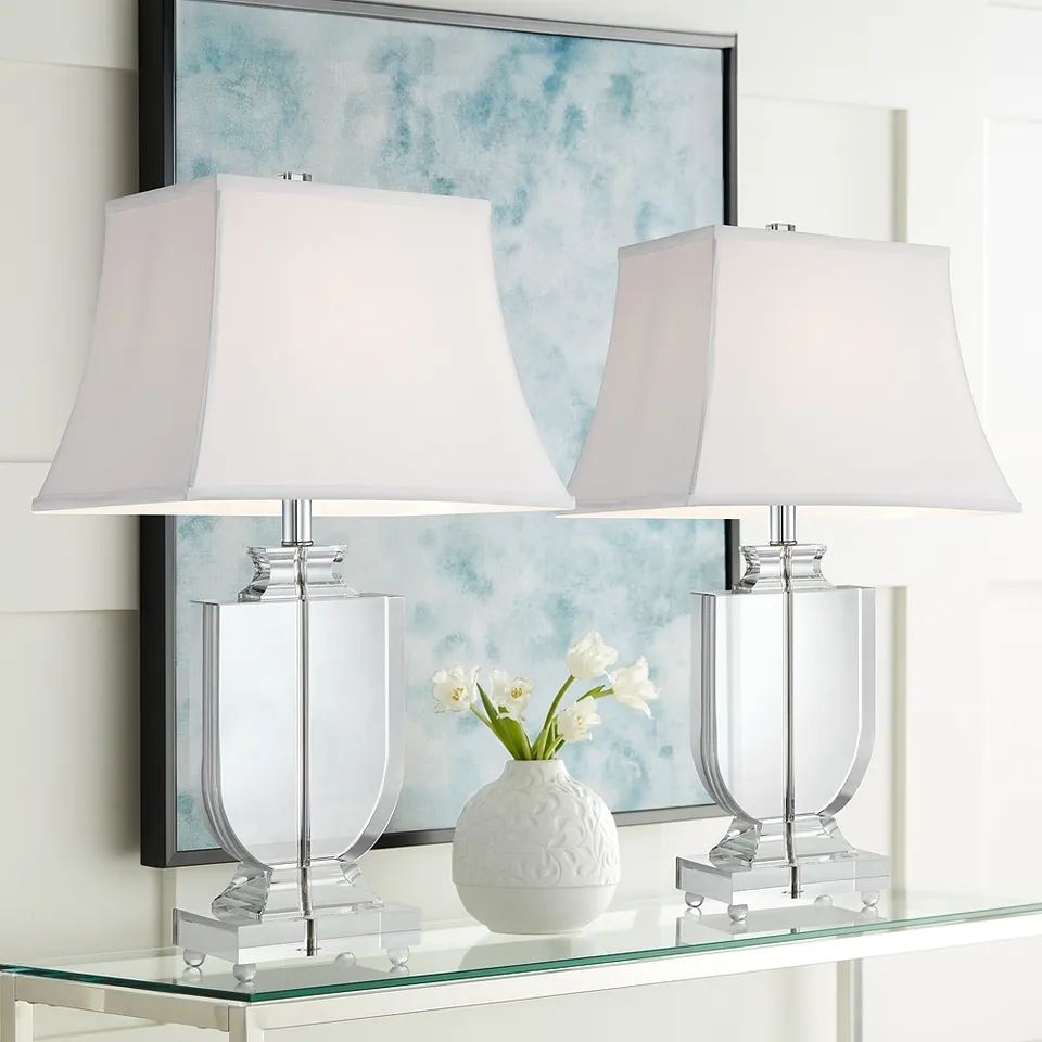 Possini Euro Tilde 26 1/4" Crystal Urn Table Lamps Set of 2