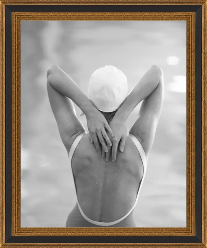 The Swimmer with a white  cap by Lucy Snowe for Artfully Walls