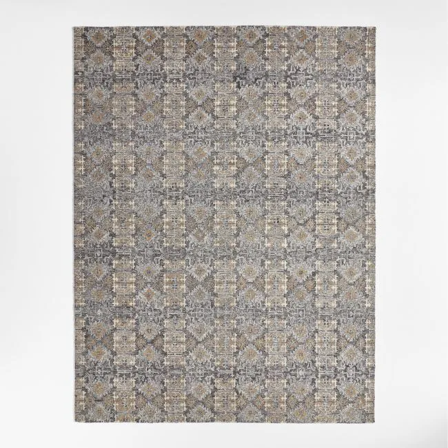 Alvarez Wool Hand-Tufted Lapis Blue Area Rug 6'x9'