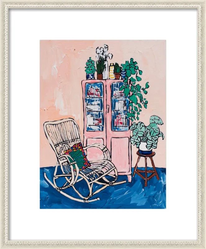 Rocking Chair In Pink Interior by Lara Lee Meintjes for Artfully Walls