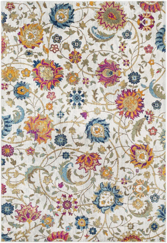 Harput Beige Indoor 5'3" x 7'3" Machine Woven Rug