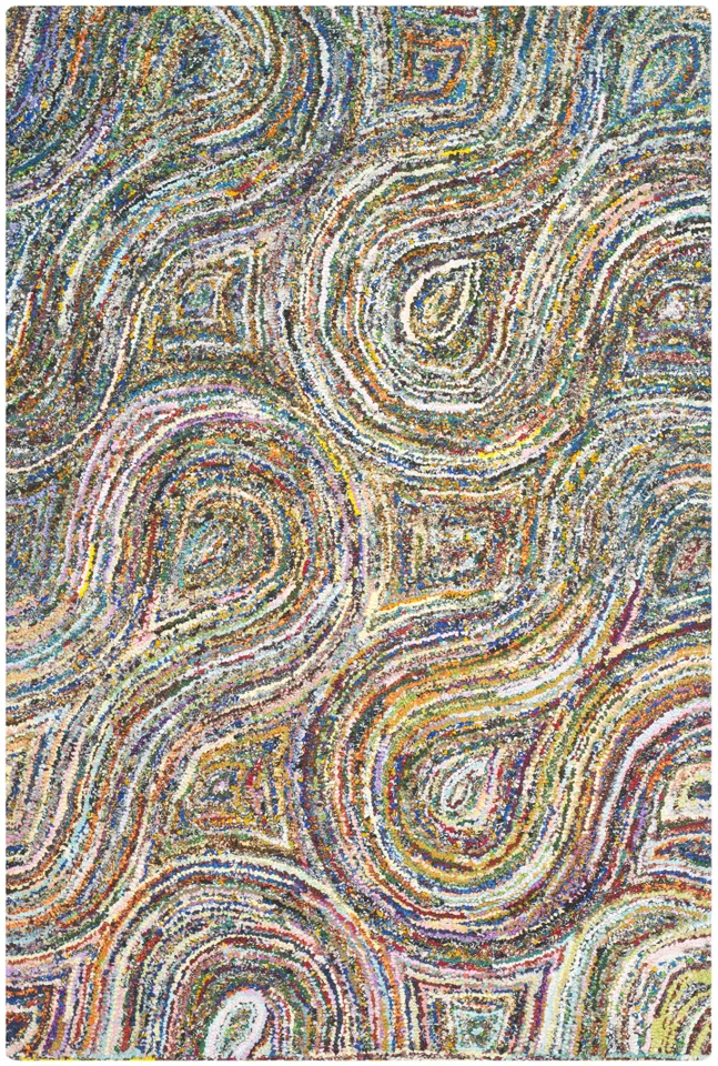 Arlo Home Hand Tufted Area Rug, NAN437A, Multi,  5' X 8'