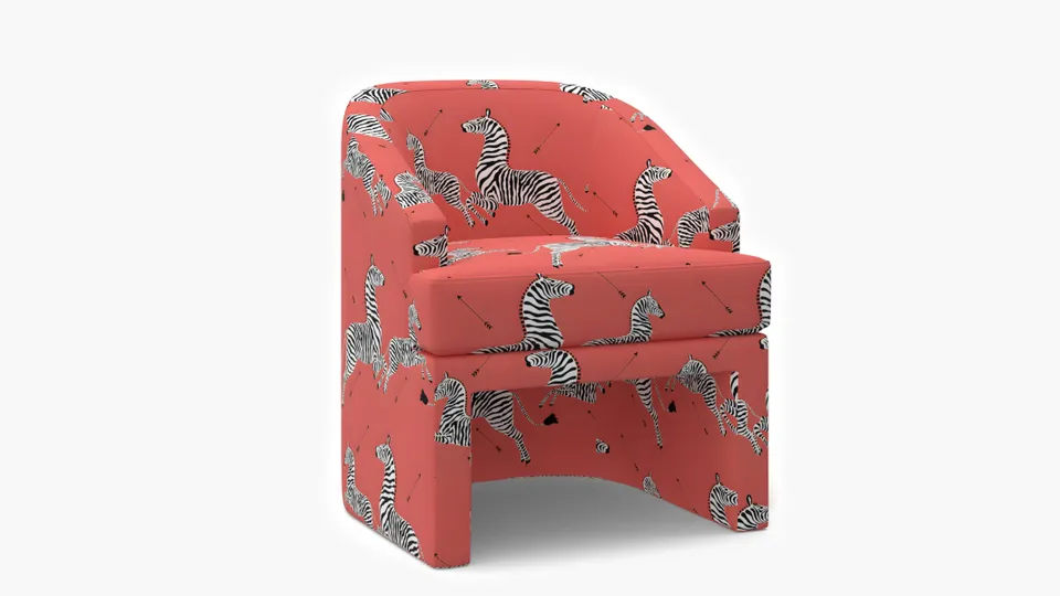 Arco Dining Chair, Coral Zebra