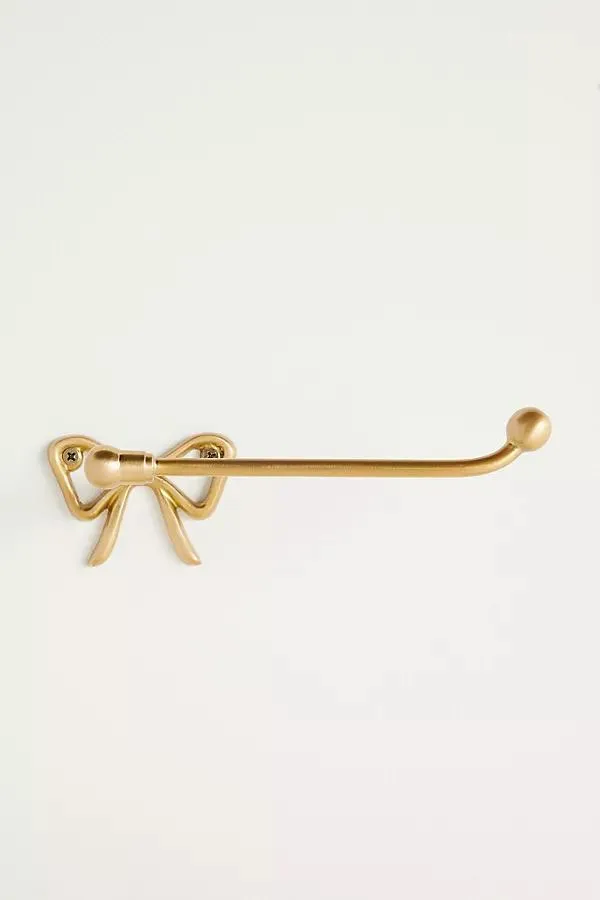 Natalia Bow Brass Toilet Paper Holder