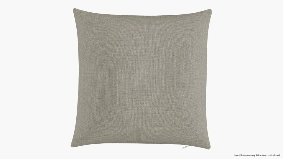 Throw Pillow Cover 18", Putty Everyday Linen, 18" x 18"