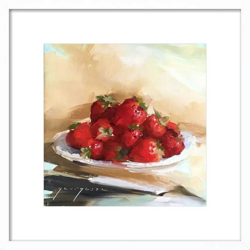 "Summer Strawberries 2" by Georgesse Gomez for Artfully Walls
