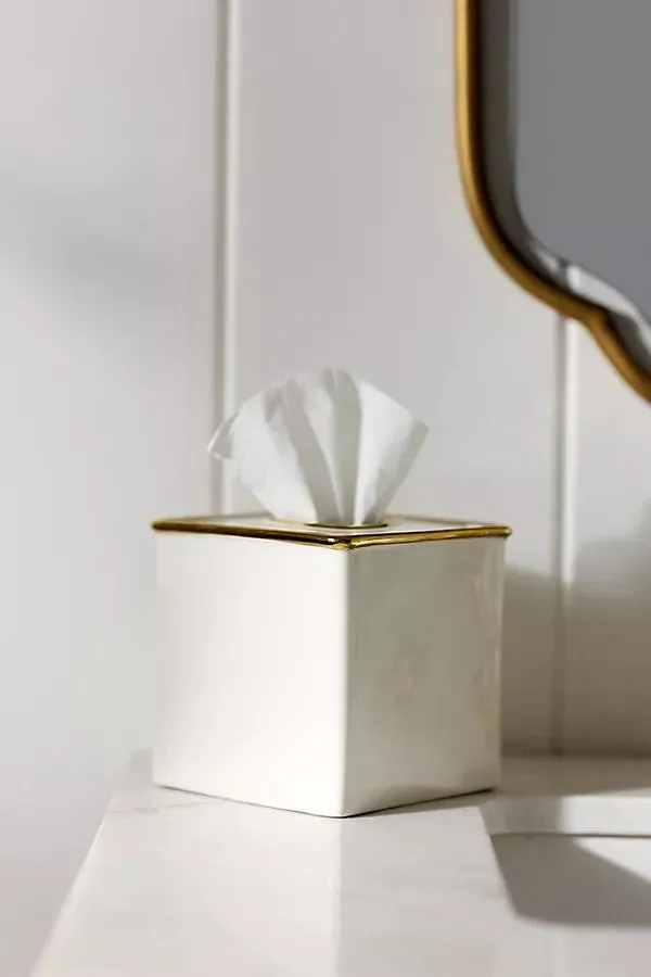 Piper Tipped Ceramic Tissue Box