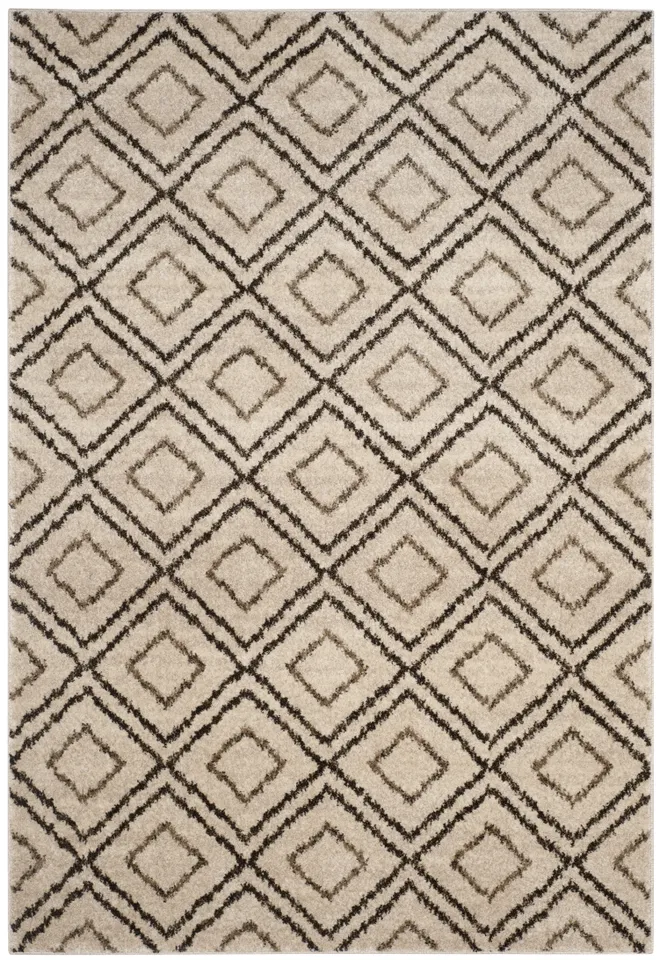 Arlo Home Woven Area Rug, TUN293D, Cream/Brown,  5' 1" X 7' 6"