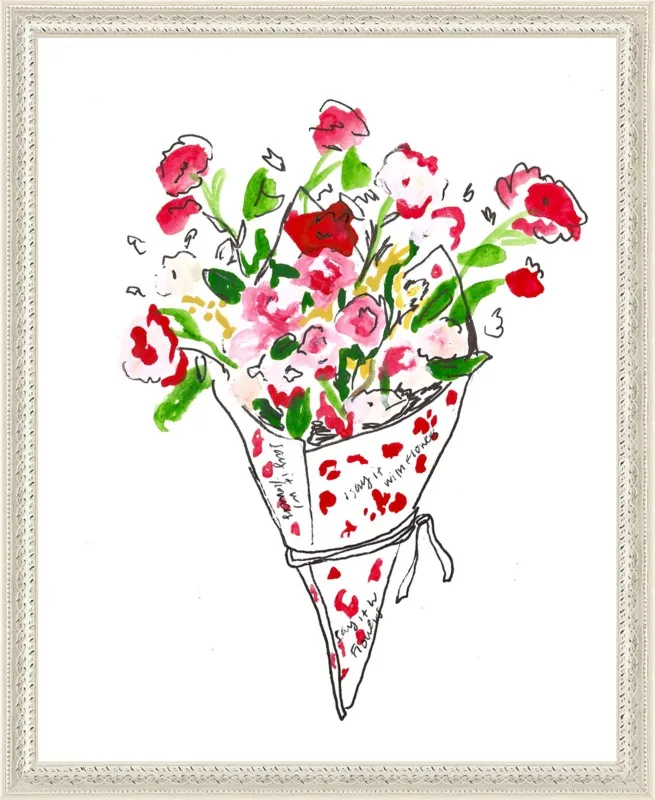 Bodega Flowers in Pink and Red by Larsen McDowell for Artfully Walls