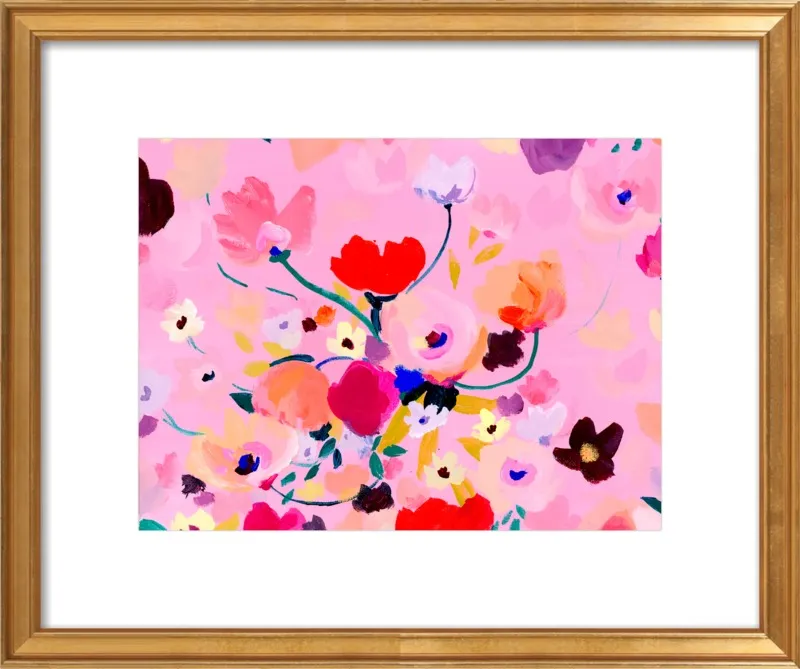 Pink Posey by KT Smail for Artfully Walls