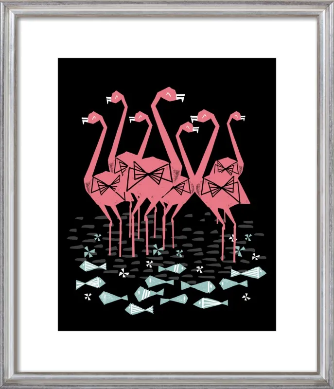 Flamingos by Andrea Lauren for Artfully Walls