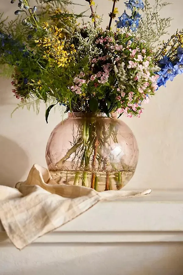 Cut Glass Orb Vase