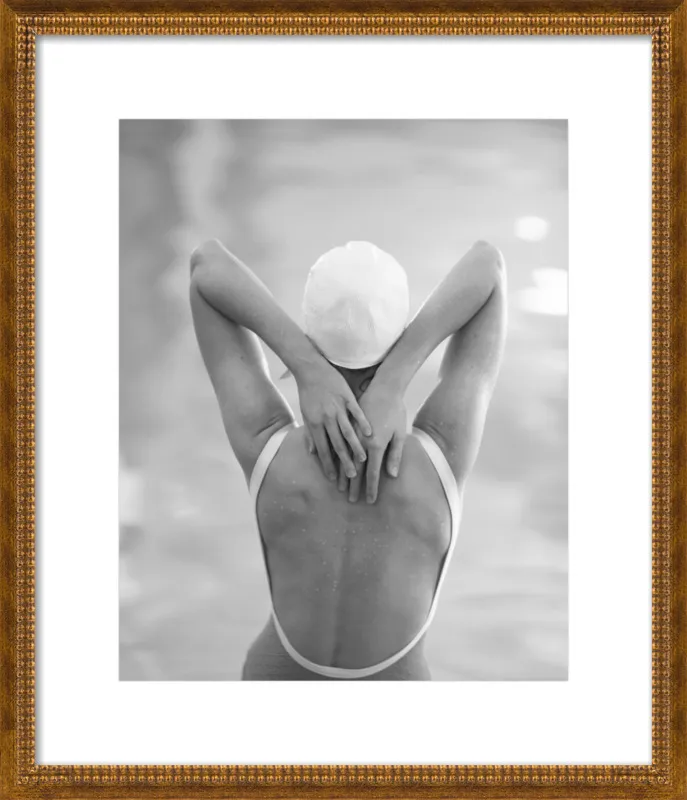 The Swimmer with a white  cap by Lucy Snowe for Artfully Walls