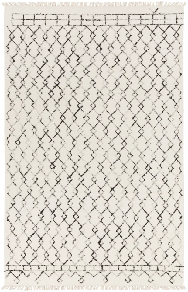 Nettie White Indoor 6' x 9' Handmade Rug