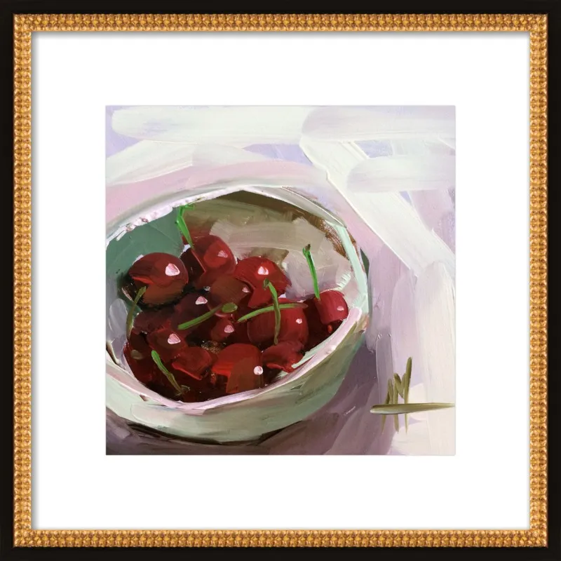 bowl of cherries no. 7 by Angela Moulton for Artfully Walls