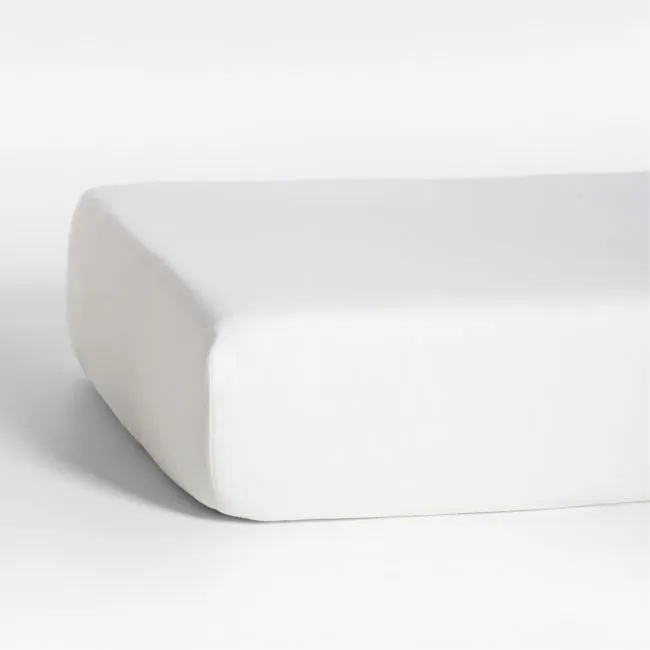 Supersoft Pampas Ivory 100% Organic Cotton Gauze Baby Crib Fitted Sheet