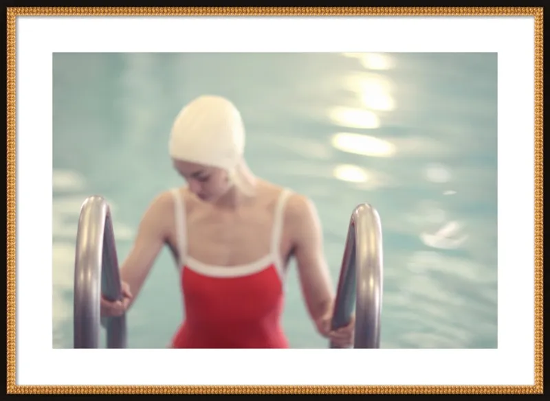 Swimmer in a Red Suit by Lucy Snowe for Artfully Walls
